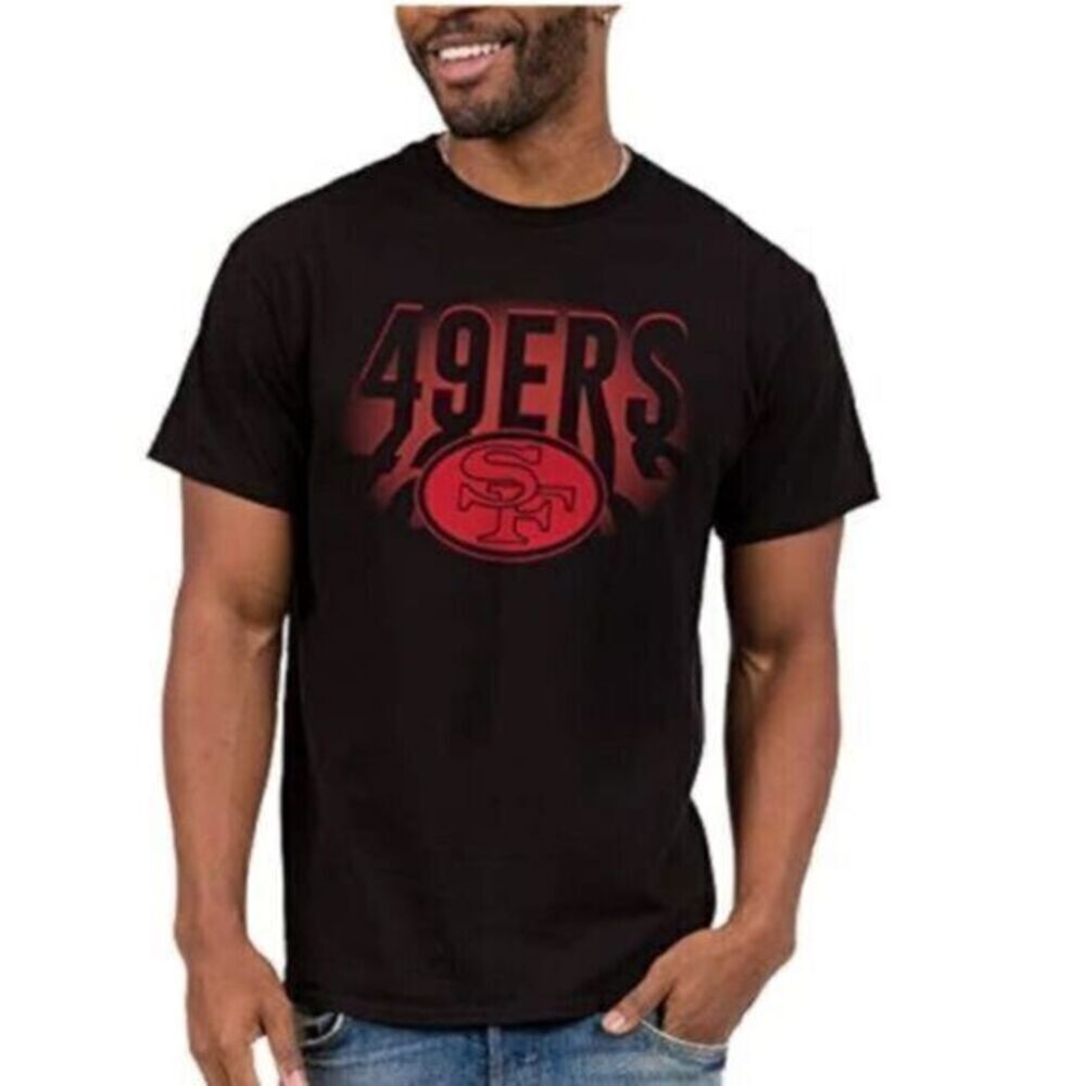 NWT Junk Food Clothing Unisex San Francisco 49ers Black Short Sleeve Tee Size L